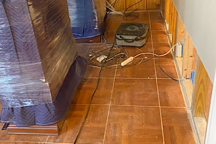 Water Damage Repair in Progress. Water Leak in Metairie.