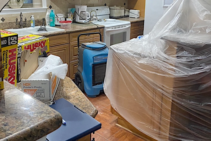 Water Damage Repair in Progress. Water Leak in Metairie.